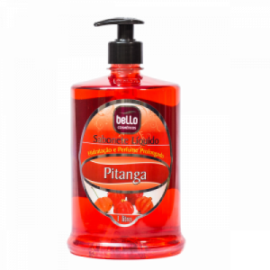 Sabonete LÍquido Perfumado Frasco 1000ml com Pump Bello Pitanga (Vermelho)