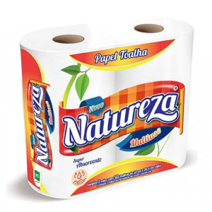 Toalha de Papel Cozinha Branco Pacote C/2 Rolos (50 Folhas Cada) Natureza Ipel