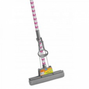 Rodo Mop Sintético 28cm com Cabo Espremedor Seca-Tudo Alklin Brk-8166