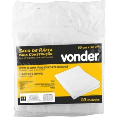 Saco de Ráfia Resistente para 60kg (60cm x 90cm) C/10 Vonder 8099600900