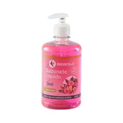 Sabonete Líquido Frasco 500ml com Válvula Pump Sebold Floral 0116