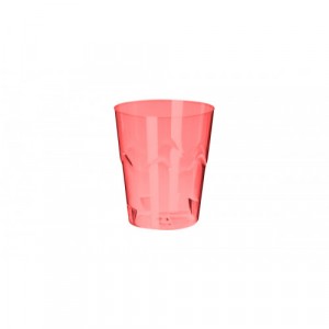 Copo Plástico Cristal-PS  25ml Mini-Doce Vermelho Neon Pacote C/10 CPNV-025 Strawplast