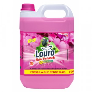 Limpador Perfumado com Álcool Bombona 5 Litros Louro Petalas de Rosas