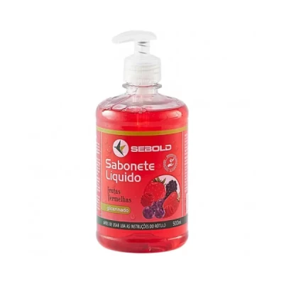 Sabonete Líquido Frasco 500ml com Válvula Pump Sebold Frutas Vermelhas 0122