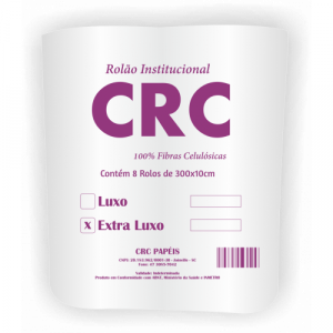 Papel Higiênico Rolão Folha Simples Branco Luxo Fardo 8x300m CRC-401