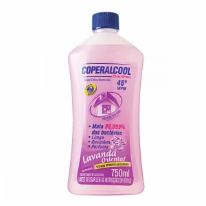 Álcool Líquido 46,0 INPM Frasco 750ml Bacfree Lavanda Oriental Coperalcool