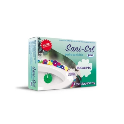 Pedra Sanitária 20gr com Suporte Sani-Sol Eucalipto Adesul 036