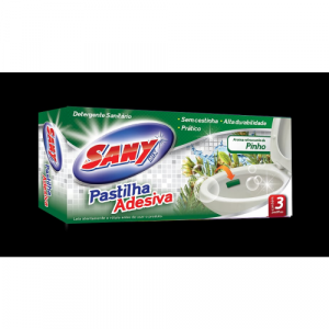 Pastilha Sanitária Adesiva 9gr Sany-Mix Caixa C/3 Unidades Pinho