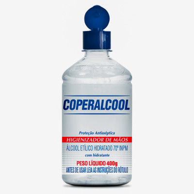 Álcool Gel 70,0 INPM Frasco 400gr com Hidratante Flip-Top Coperalcool