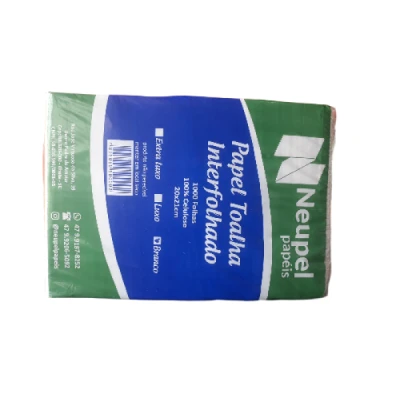 Toalha de Papel Interfolhado (100% Celulose) (20x21cm) Pacote C/1000 Branco Neupel 3008