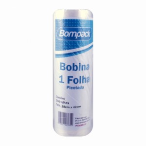 Bobina Plástica Picotada para Frios C/500 28x42cm Plástico Liso Bompack