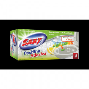 Pastilha Sanitária Adesiva 9gr Sany-Mix Caixa C/3 Unidades Citrus