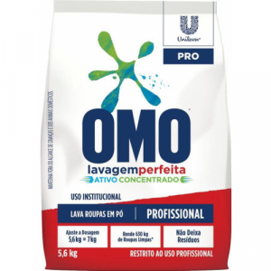 Detergente Pó Perfumado Saco de 5,6kg Omo Lavagem Perfeita