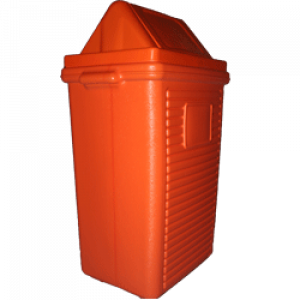 Lixeira Plástica Basculante 60 Litros Ecobox Seletiva Laranja Belosch