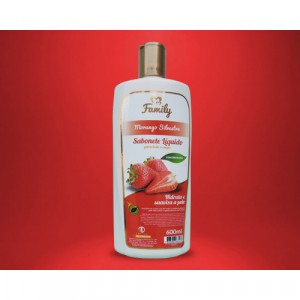 Sabonete Líquido Perfumado Frasco 600ml Family Morango