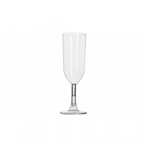 Copo Plástico Cristal-PS 220ml Taça Champagne Pacote C/4 TC-220 Strawplast