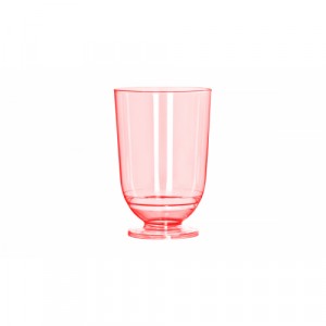 Copo Plástico Cristal-PS  50ml Taça Licor C/10 TCNV-050 Vermelho Neon Strawplast