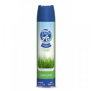 Aromatizante Ambiental Aerossol Frasco 400ml (Aqua Capim-Limão) Puro Ar (Domline)