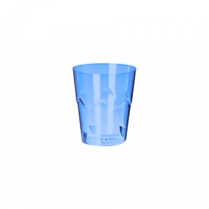 Copo Plástico Cristal-PS  25ml Mini-Doce Azul Neon Pacote C/10 CPNA-025 Strawplast